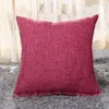 Cotton-Linen Pillows Covers Solid Burlap Pillow Case Classical Linen Square Cushion Cover Sofa Decorative RRD11596