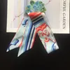 Silk Satijnen sjaal Twilly Strip Neck Collor Belt Mulberry Silk Spring Antunm Elegante damesbanden mode -accessoires4279308