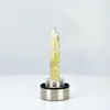 Doğal Kristal Su Şişesi Noktası İyileştirici Obelisk Alanı İksir Kuvars Kristal Cam Su Şişesi Ahşap Bardak Koyu Damla Denizcilik FY4948 C0612X2