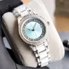 Dameshorloge Mechanische Horloges Automatisch Movement Diamond Design Lichtgevende Polshorloge Moeder-Of-Pearl Dial Waterdicht 34mm