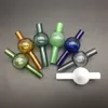 Universelle bunte Glasblasen-Vergaserkappe, runde Kugel, Außendurchmesser 20 mm, Kuppel für Glaswasserrohre, 4 mm Quarz-Thermo-Banger-Nägel