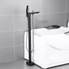 Sets Bathroom Shower Sets Floor Mounted Bathtub Faucet Handheld Finish Free Standing Black White Water Mixer Taps Waterfull