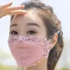 Algodão Lace Face Mask Anti Poeira Pano Mulheres Moda Lavável Lavável Máscaras Reutilizáveis ​​Reusáveis ​​Preto Branco Rosa Graya53