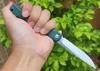 JJ101 Flipper Folding Knife 8Cr14Mov Satin Drop Point Blade G10 + Stainless Steel Handle Ball Bearing Fast-opening EDC Pocket Knives