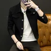 2020 New Mens Denim Jacket Slim Fit Fashion Jeans Jackets Pocket Jacket Coat Men Male Spring Autumn Classic Black White Coat X0621