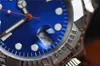 Wysoka opłacalność Top Mens Sapphire Mechaniczny automatyczny zegarek Blue Asia 2813 Ruch Ceramiczna ramka szkiełka zegarka Bazylea Dive Data Pełna stal 40 mm Sportowy zegarek na rękę Prezent