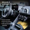 4 stks Premium Chamois Imitation Dererskin Handdoek Schoon Schoonmaak Auto Wassen Super Absorberend Droog Doek Geel