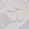 In Stock Trendy Bracelets For Women Jewelry Frhwater Pearl Twist Chain Plated Bracelet