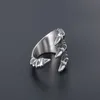 2021 tendencia Retro titanio acero anillo personalidad hombres apertura dominante Sharp Dragon Claw anillos joyería