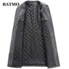 Batmo Ankomst Autumnwinter Wool Trench Coat Men, Herr Plaid Wool Coat, Plus-Size M-5XL 2975 211119