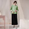 Roupas étnicas estilo chinês mulheres camisa de linho tops vintage retro cheongsam top fada tang terno blusa casual hanfu 31525