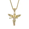 Подвесные ожерелья Hip Hop Micro Paved Cubic Circonia out Angel Pendants Ожерелье для мужчин.