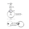 Nombril anneaux acier chirurgical nombril Piercing anneau barre ronde Ombligo haltère pour femme Sexy bijoux de corps