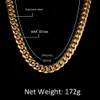 12mm Crystal Zircon Stainless Steel Cuban Chain Gold diamond link bracelet Necklaces for men Nightclub hip Hop Fashion jewelry wil329l