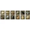 12 figure di animale a pattine decorazioni artificiali Ornamenti per la casa Accessori in miniatura Figurine Elimelim Y200104