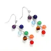 New Natural Stone Yoga Chakra Earrings Chandelier Dangle for Women Fashion Jewelry Will and Sandy Drop Ship