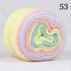 1PC 100g Rainbow Color Hand-woven Cotton Yarn Soft Crochet Thick Yarn For Hand Knitting Warm Sweater Sofa Cushion Scarf DIY Y211129