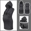 Maternity Klänningar Gravida Kvinnor Breastfeeding Striped Hooded Klänning Med Pocket Fashion Graviditet Nursing Kläder Q0713