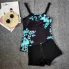 S-XXL tankini baddräkter kvinnor 2 bitar baddräkt vintage badkläder set beachwear swimming för bikinis 210625