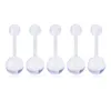 Transparent Belly Button Ring Acrylic Clear Navel Piercing Bar Set for Women Flexible Nombril Stud Barbell Body Jewelry