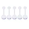 Transparante Belly Button Ring Acryl Clear Navel Piercing Bar Set voor Dames Flexibele Nombril Stud Barbell Body Sieraden