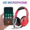 Wireless Bluetooth наушники-наушники шумоподавляющие игровые наушники с микрофоном для PS4 PS5 складной розовый стерео портативный гарнитура черные наушники