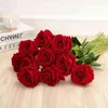 Walentynki Prezent sztuczne kwiaty Flannel Czerwona Róża Weddna Domowa dekoracja akcesoria ścienne Prezenty 8 marca dziewczyna