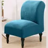 Jacquard cadeira sem braço capa sólida sofá único slipcover nórdico Stretch S elástica s elástica protetor 210914