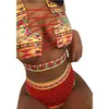 Bikini Sexy Push Up African Print Tanga Spitze Bademode Biquini Badeanzug Badeanzug Frauen 2 Stück Brasileño 210611