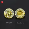 GIGAJEWE couleur jaune vif coupe ronde VVS1 moissanite diamant 3.0-9.5 pour la fabrication de bijoux