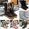 Winter Hot Selling Fashion Luxury Designer Buty Snow Boots Suede Ciepłe 35-41 Belt Box 5562