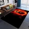 Music Living room 3D printed carpet Guitar drum rug for kids room abstract flame carpet bedroom living room anti-slip floor mat 210301