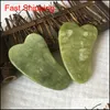 Jd010 Naturel Xiuyan Pierre Vert Jade Guasha Gua Sha Conseil Masr pour la mise au rebut qylXCx topscissors