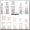 Glass smoking adapter 10-10 14-14 14-19 standard male to males converter different size for bong water pipe wholesale price