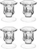 Taper Candle Holder, Glass Centerpiece Clear Candlestick Holders Fit 3/4" Decorative Stand 2.3" Height for Table Wedding Party RRA