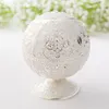 Windproof Ash Tray Vintage Zinc Alloy Flower Pattern Globe Cigarette Ashtray Lid Tabletop Portable Home Decor Ashtrays