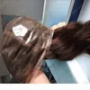 High quality medium brown 4 virgin brazilian hair silicone base loose wavy thin skin wig 2522497