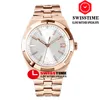 V8F Overseas 4500V Ultra-tunna A5100 Självlindning Automatisk Mens Klocka 41mm Rose Gold Silver Dial Stick Stainless Steel Bracelet Super Edition Klockor Swisstime A1