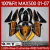 OEM Bodys for Yamaha Tmax500 Max-500 Tmax-500 2001 2002 2003 2001 2002 2003 2004 2006 2007 2004 2006 2007 109NO.85 T-MAX500 TMAX MAX 500 T MAX500 01 02 03 04 05 06 07 Luz laranja injeção