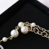 Collana donna moda Collana tendenza Collana di perle Stella Cuore Collane lunghe Gioielli con fascino per fornitura regalo linkA