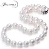 Real Natural Freshwater For Women,Wedding White Strand Necklace Pearl Collar Anniversary Gift