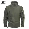 MeGe Brand Clothing Coat Men Tjockad Varm Militär Armé Fleece Jacka Patchwork Multi Fickor Polartec Mäns Jacka och Coats 210818