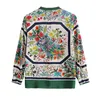 Vintage Frankrijk Stijl Women Blouses Flower Printing Shirts Spring Summer Lange Mouw Blouse vrouwelijke tops Blusas Mujer 210702