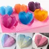 6 cavité diamant Silicone gâteau moule Silicone 3D coeur forme Fondant gâteau chocolat cuisson moule moule modélisation décor