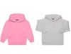 mode de rue Garçons Filles À Capuche Coton Enfants Vêtements À Manches Longues Sweats Enfants À Capuche T-shirts Rose Gris