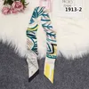 Herfst- en wintermodeprint Vrouw Twilly Silk sjaal lange kleine vrouwelijke hoofdtas linten grote merkontwerpbindingen