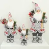 60 cm Papai Noel Decorações de Natal para Casa Lantejoulas Vermelhas Santa Trazer Meias Ano Presente Infantil Brinquedos Navidad Natal 211104