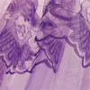 高貴な紫色のピンクの結婚式のラウンドレース高密度プリンセスベッドネットカーテンドームクイーンキャノピー蚊帳#sw 364 R2