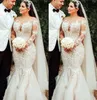 Beaded Wedding Dresses Bridal Gown Long Sleeves Lace Applique Crystals Jewel Neck Custom Made Country Garden Vestidos De Novia