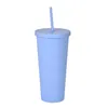 22oz Pastel Colored Acrylic Cups with Lids and Straws Perfect for coffee, tea, lemonade, water, cocktails, juice, smoothies, milkshakes